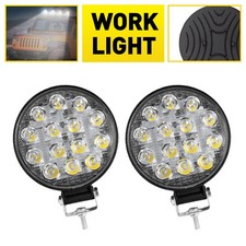 2x Round 4" LED Work Light Bar
