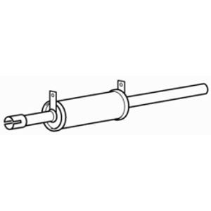 Rear exhaust silencer back - rear,