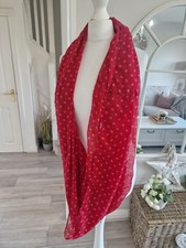 FatFace Red Ditsy Floral Scarf Snood
