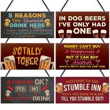 Novelty Man Cave Plaques Bar