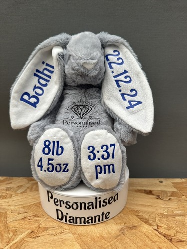 Personalised bunny teddy - personalised,