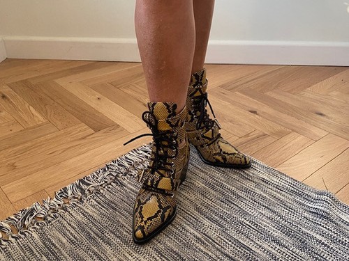 Chloe women yellow python - yellow,