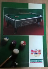 Hazel Grove Super League "Manhattan" Pool Table Sales Brochure / Flyer