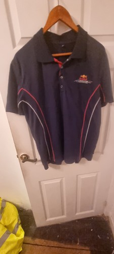 Red bull blue collared short - red,