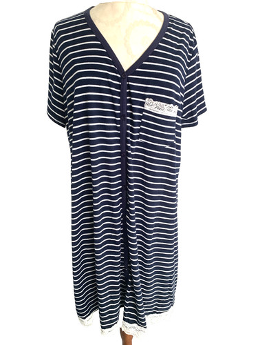 Ekouaer sleepshirt navy blue - ekouaer,