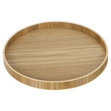 9" Wood Serving Tray Round
