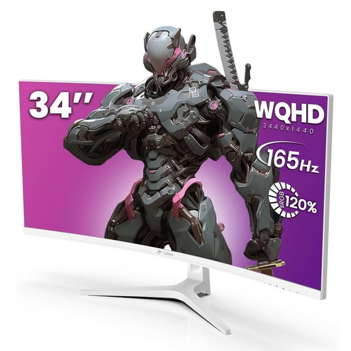 White gaming monitor - white,