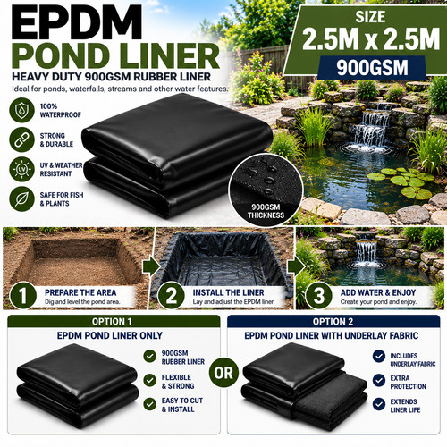 Epdm pond liner - liner, 900gsm