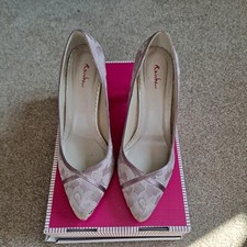 satin and lace shoes bridesmaid dusky pink 4.5/ 37.5 worn once