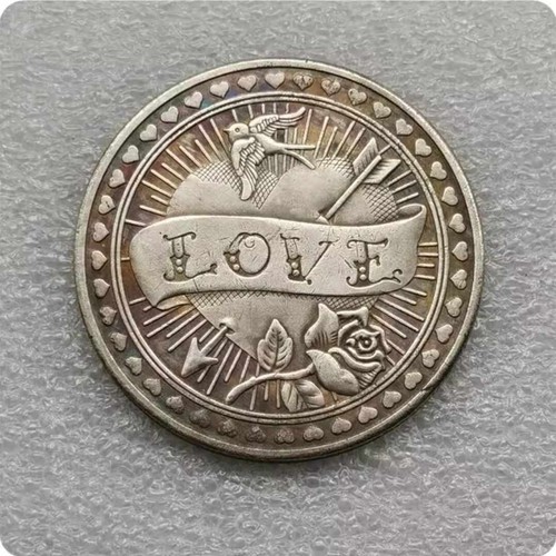 Gothic love hate coin - hate,
