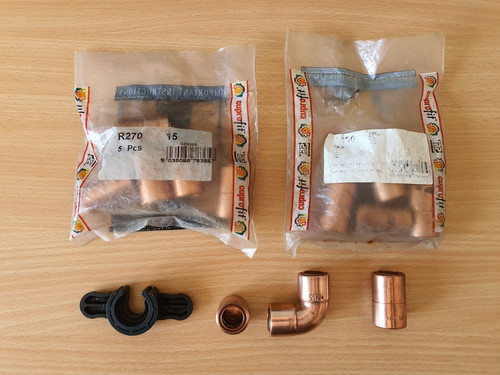 Cuprofit joblot 15mm - 15mm, pushfit
