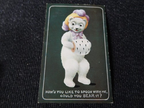 Comic teddy bear - bear, muff