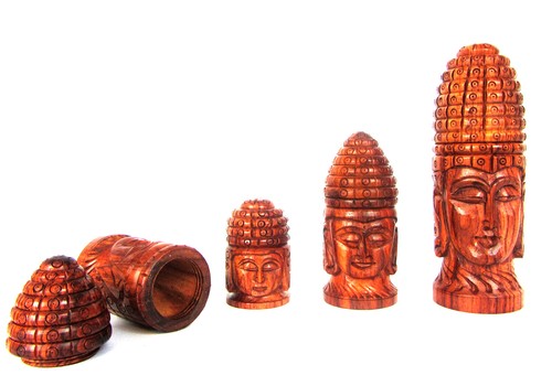 Wooden buddha statue stash - wooden,