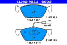 ATE 13.0460-7069.2 Brake Pad Set, disc brake for ALFA ROMEO,FIAT,LANCIA