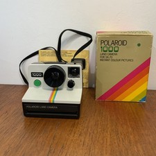 POLAROID LAND CAMERA 1000 SX-70 SX70 INSTANT FILM CAMERA TESTED WORKING + BOX
