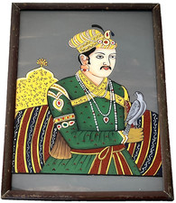 Vintage indian glass - vintage, painting