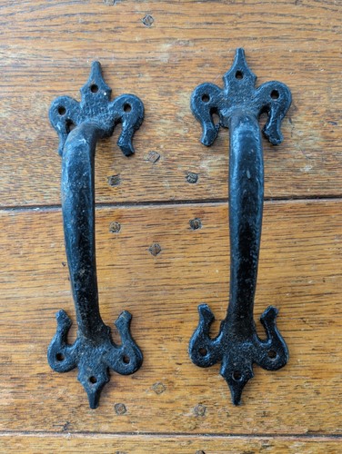 Pair vintage cast iron - of,