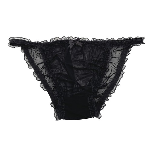 Black sissy sheer soft nylon - black,