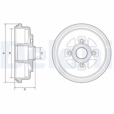 Brake Drum Delphi BF607