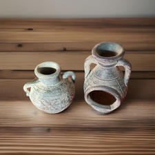 Pair Clay Pottery Vase/Jug