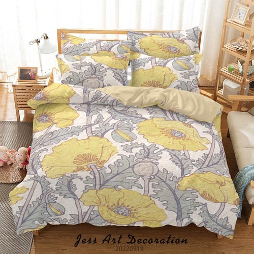 Poppy flora pattern quilt - flora,