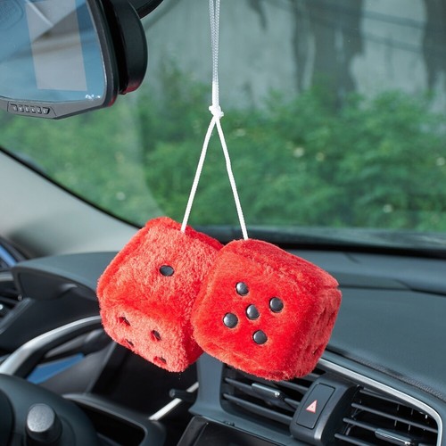Red retro hanging dice for - red,