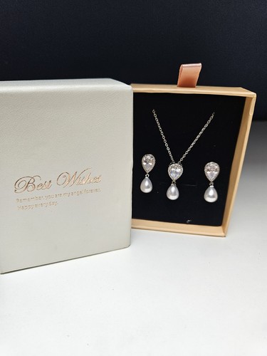 Pearl crystal bridal - pearl, cz