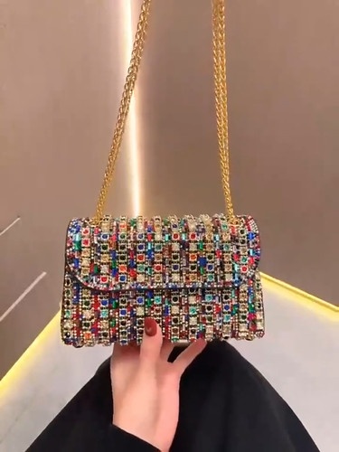 Sparkly evening bag rhinestone - sparkly,