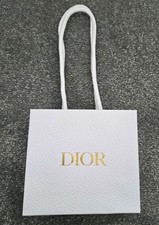 Dior Gold Logo White Small Gift Bag 14.5x13x5cm