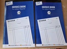 2 x 40 Pages Invoice Book Receipt Book Pad Carbon Sheets Numbered - Imperfect 