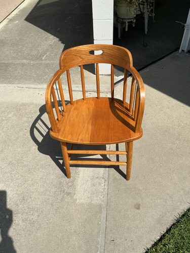 Solid oak barrelback - oak, chair