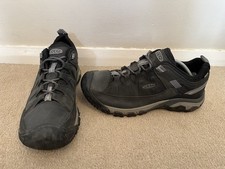 Keen Mens Targhee III Low Hiking Shoes Black Leather Waterproof - Size UK 9