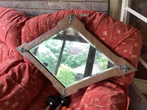 Arts crafts mirror hammered - arts,