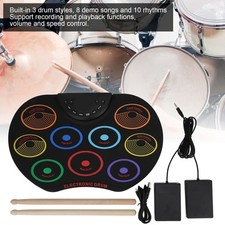 Electronic Drum Pad Portable Colored Hand Rolled Adult Beginner Percussion I GF0