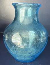 Vintage John Walsh Walsh Pompeian Blue Glass Vase