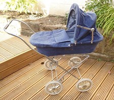 Vintage Retro 1980's Silver Cross Doll's Toy Pram
