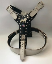 LEATHER DOG HARNESS/AMERICAN