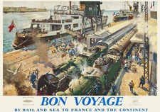Vintage Railway Poster Bon