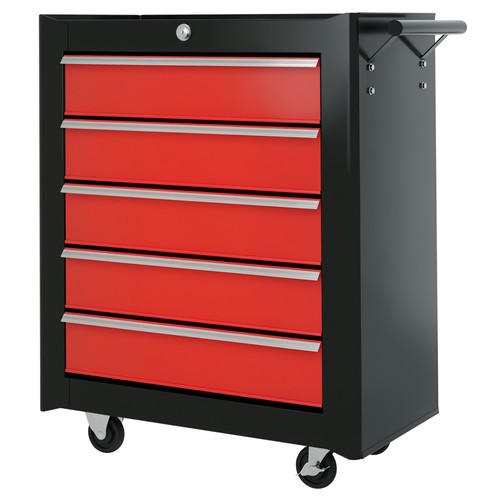 Homcom drawer tool chest - homcom, 5-drawer