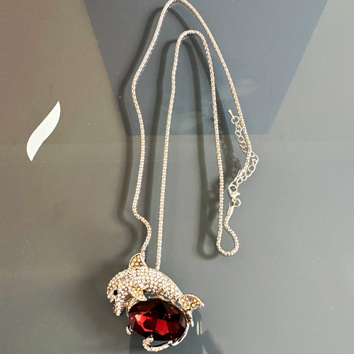Silver plated dolphin - plated, charm