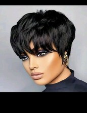 Women's Black Pixie Wig