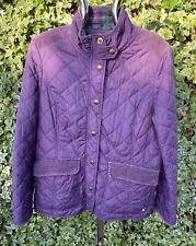 Ladies JOULES  Moredale Purple Check Lined Quilted Jacket Size 16 Countryside