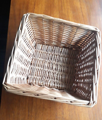 Wicker basket sturdy square - wicker,
