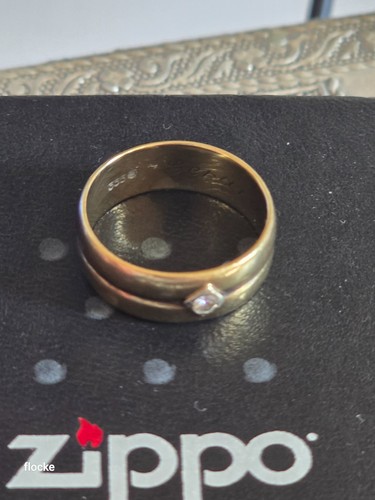 333 gold ring with small - , stone