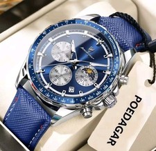 POEDAGAR Mens Chronograph