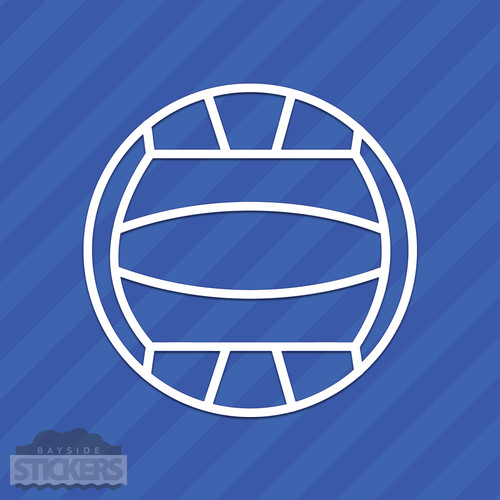 Water polo ball vinyl decal - water,