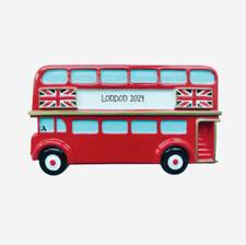 Red London Bus Personalised Christmas Tree Decoration Gift Xmas Hanging Ornament