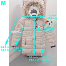 HOLLISTER DOWN PUFFER PARKA JACKET COAT CREAM WOMENS SIZE MEDIUM