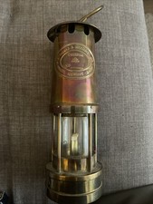 Brass E. Thomas & Williams Cumbrian Aberdare Wales Vintage Miners Lamp No 124417
