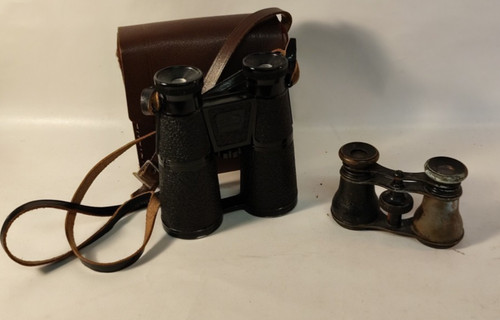 Lot old busch binoculars - busch,